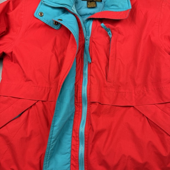 Vtg Eddie Bauer Gore-Tex Ski Jacket Premium Goose Down Mens Medium Red Blue Coat - Picture 9 of 14